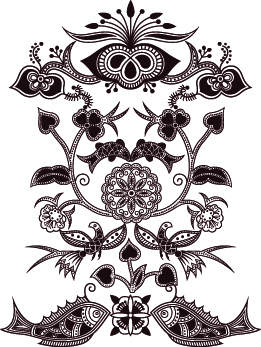 free vector Exquisite Classic Traditional Pattern Vector Material Exquisite
